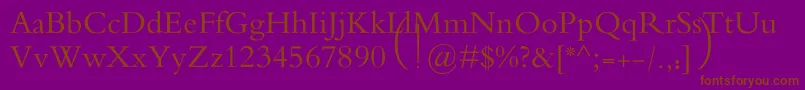 MotkenAlRafidain Font – Brown Fonts on Purple Background