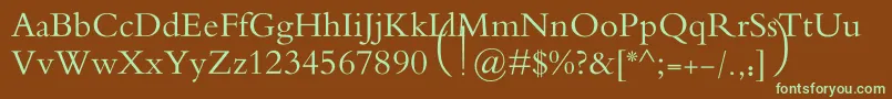 MotkenAlRafidain Font – Green Fonts on Brown Background