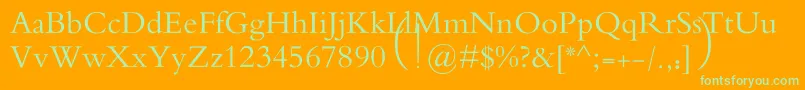 MotkenAlRafidain Font – Green Fonts on Orange Background