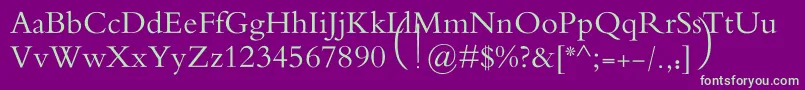 MotkenAlRafidain Font – Green Fonts on Purple Background