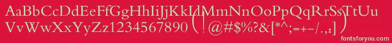 フォントMotkenAlRafidain – 赤い背景に緑の文字