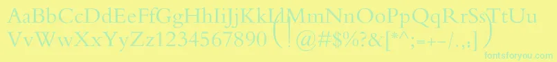 MotkenAlRafidain Font – Green Fonts on Yellow Background
