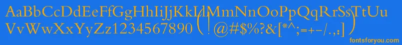 MotkenAlRafidain Font – Orange Fonts on Blue Background