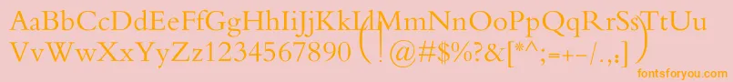 MotkenAlRafidain Font – Orange Fonts on Pink Background