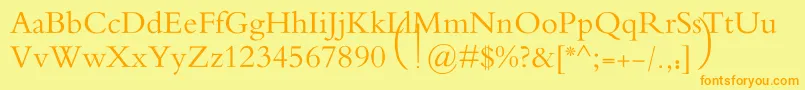 MotkenAlRafidain Font – Orange Fonts on Yellow Background
