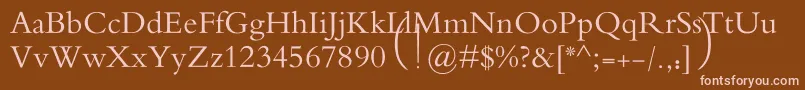 MotkenAlRafidain Font – Pink Fonts on Brown Background