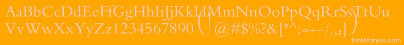 フォントMotkenAlRafidain – オレンジの背景にピンクのフォント