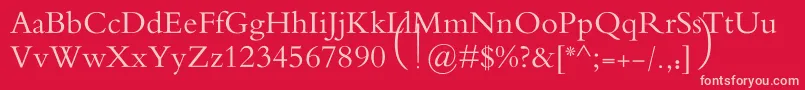 MotkenAlRafidain Font – Pink Fonts on Red Background