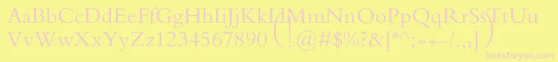 MotkenAlRafidain Font – Pink Fonts on Yellow Background