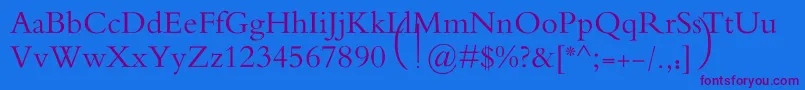 MotkenAlRafidain Font – Purple Fonts on Blue Background