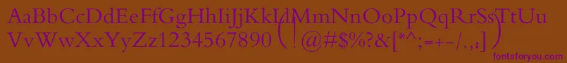 MotkenAlRafidain Font – Purple Fonts on Brown Background