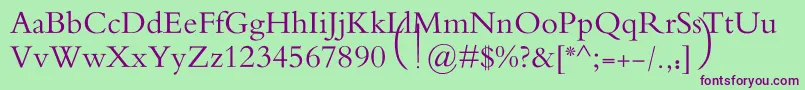 MotkenAlRafidain Font – Purple Fonts on Green Background