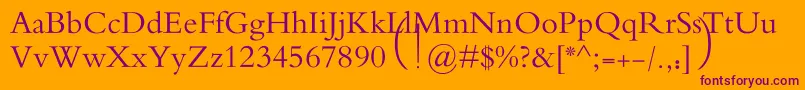 MotkenAlRafidain Font – Purple Fonts on Orange Background