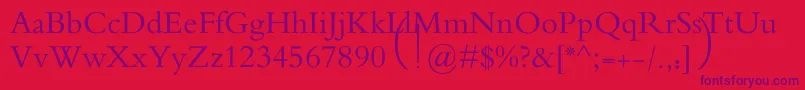 MotkenAlRafidain Font – Purple Fonts on Red Background