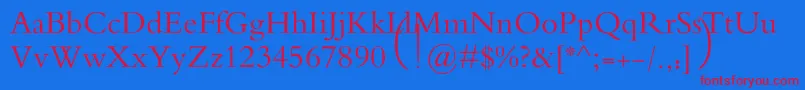 MotkenAlRafidain Font – Red Fonts on Blue Background