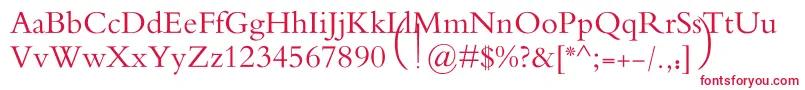 MotkenAlRafidain Font – Red Fonts on White Background