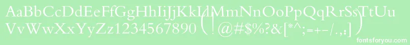 フォントMotkenAlRafidain – 緑の背景に白い文字