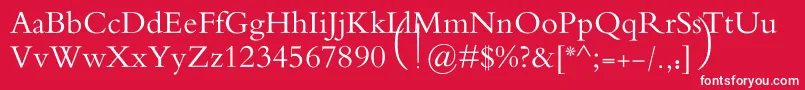フォントMotkenAlRafidain – 赤い背景に白い文字