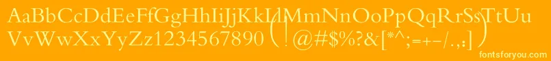 MotkenAlRafidain Font – Yellow Fonts on Orange Background