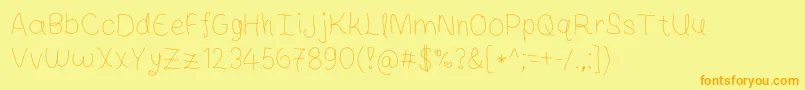 SweetLife Font – Orange Fonts on Yellow Background