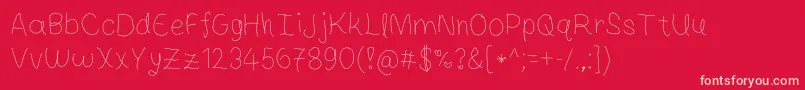 SweetLife Font – Pink Fonts on Red Background