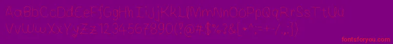 SweetLife-Schriftart – Rote Schriften auf violettem Hintergrund