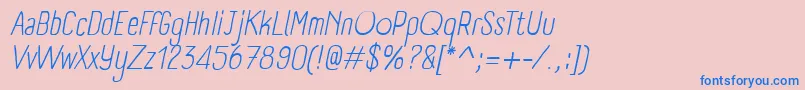 Шрифт PanforteLightItalic – синие шрифты на розовом фоне