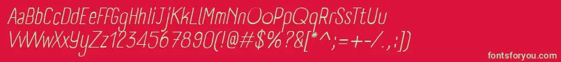 fuente PanforteLightItalic – Fuentes Verdes Sobre Fondo Rojo