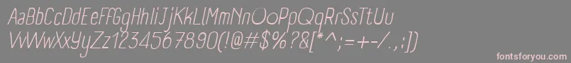PanforteLightItalic Font – Pink Fonts on Gray Background