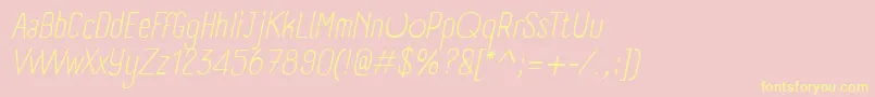 Подробнее о шрифте PanforteLightItalic Шрифт PanforteLightItalic – жёлтые шрифты на розовом фоне