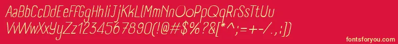 PanforteLightItalic Font – Yellow Fonts on Red Background
