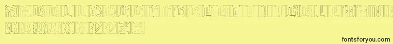 Johannestraces Font – Black Fonts on Yellow Background