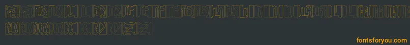 フォントJohannestraces – 黒い背景にオレンジの文字