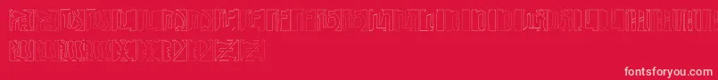 フォントJohannestraces – 赤い背景にピンクのフォント