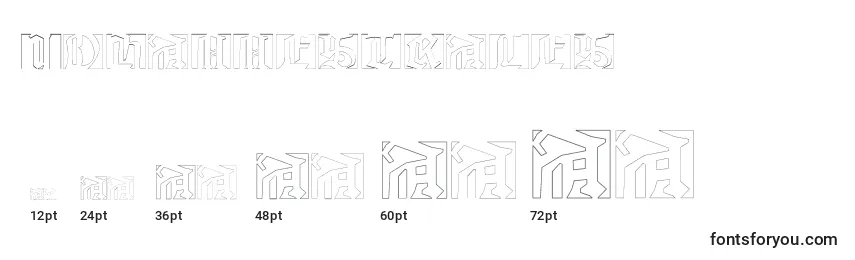 Johannestraces Font Sizes