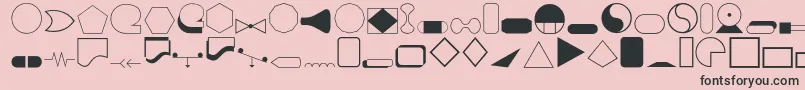 Shapes1o Font – Black Fonts on Pink Background