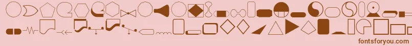 Shapes1o Font – Brown Fonts on Pink Background