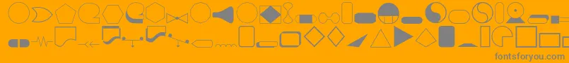 Shapes1o Font – Gray Fonts on Orange Background