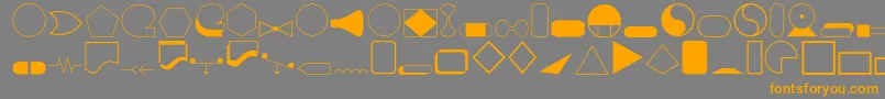 Shapes1o Font – Orange Fonts on Gray Background