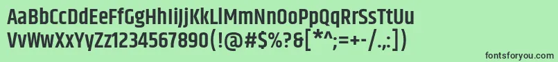 フォントKhandSemibold – 緑の背景に黒い文字