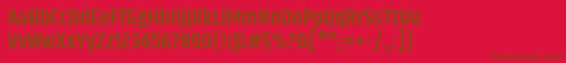 Police KhandSemibold – polices brunes sur fond rouge