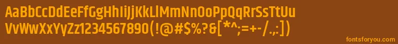 KhandSemibold Font – Orange Fonts on Brown Background