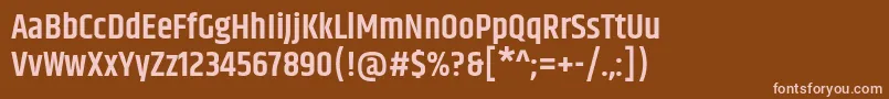 Шрифт KhandSemibold – розовые шрифты на коричневом фоне