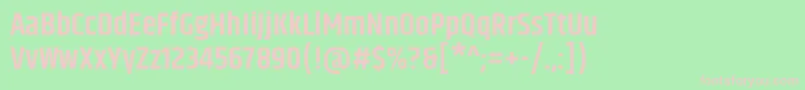 フォントKhandSemibold – 緑の背景にピンクのフォント