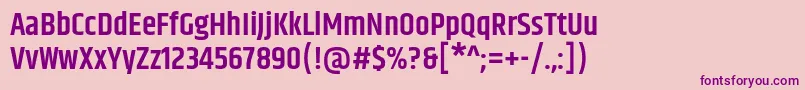 Шрифт KhandSemibold – фиолетовые шрифты на розовом фоне