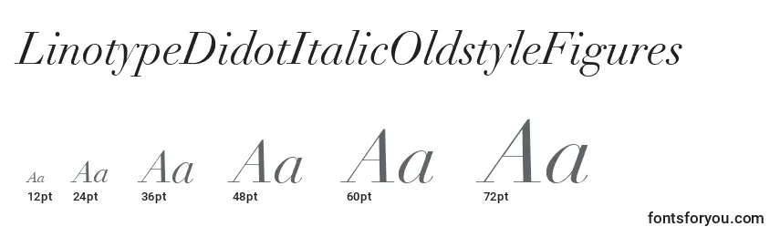Größen der Schriftart LinotypeDidotItalicOldstyleFigures