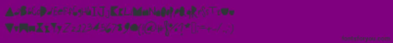 Radiohead Font – Black Fonts on Purple Background