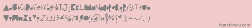 Radiohead Font – Gray Fonts on Pink Background