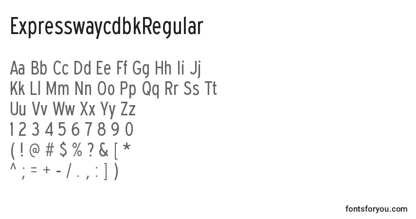 ExpresswaycdbkRegularフォント–アルファベット、数字、特殊文字