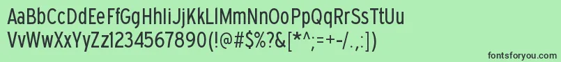 Fonte ExpresswaycdbkRegular – fontes pretas em um fundo verde